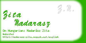 zita madarasz business card